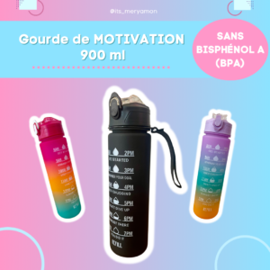 Gourde de Motivation 900ml (Garantie sans BPA)